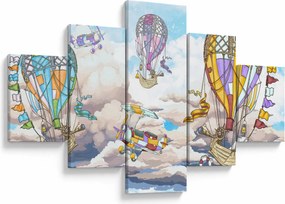 Obraz - Wyprawa w chmurach (125x70 cm)