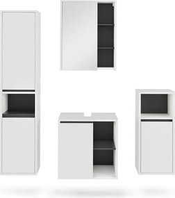 Zestaw mebli łazienkowych biały/szary 60x45.5x60 viola