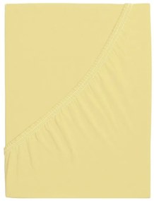 PrzytulneMieszkanie.pl Prześcieradło jersey do łóżeczka dziecięcego EXCLUSIVE 70x140 cm jasnożółte