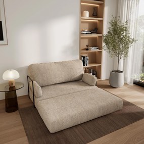 Masseno Sofa piankowa KESTE z funkcją spania, Kanapa z pianki do salonu, Bezmontażowa, Tkanina bucle – Beżowy QUELLE 05