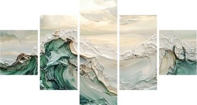 Obraz - 3D abstrakcja morza (125x70 cm)