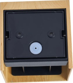 Skandynawski kinkiet zewnętrzny z nadrukiem drewna z LED IP54 - Edwin