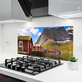 Panel Szklany Osada nad Górskim Jeziorem