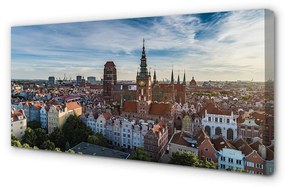 Obraz na płótnie Gdańsk Panorama kościół