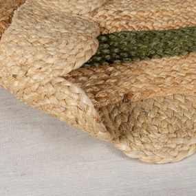 Ciemnozielono-naturalny kolorze dywan z juty tkany ręcznie 160x230 cm Grace Green – Flair Rugs