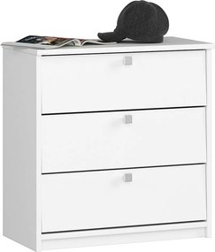 Szafka na buty AKORD MINI Biała 60 cm 3 drzwi kolor Biały mat 3 półki 60x31x62 cm