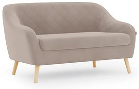 Beżowa 2-osobowa sofa CORANTI VELVET