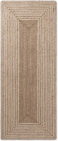 Chodnik z juty dwustronny/tkany ręcznie w jasnym naturalnym kolorze/w ciemnym naturalnym kolorze 80x200 cm Juno – Hanse Home