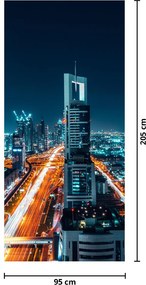 Fototapeta na drzwi - Dubaj noc (95x205cm)