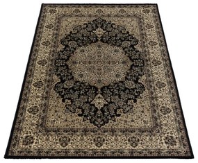 Dywan klasyczny Kashmir  Ornament czarno-beżowy 120 cm x 170 cm