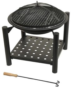 Portable drewno campfire z grate 48 cm