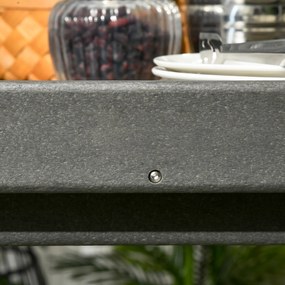 Outsunny Wózek do serwowania na grill Wieszak na ręczniki Półki Stalowy do użytku zewnętrznego | Aosom PL