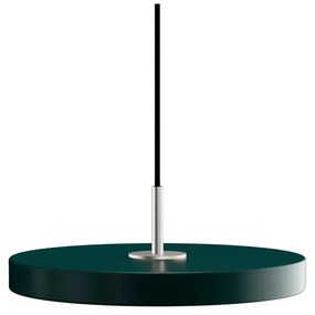 Ciemnozielona lampa wisząca LED z metalowym kloszem ø 31 cm Asteria Mini – UMAGE