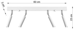 Biała lampa sufitowa Nice Lamps Tiden Quatro