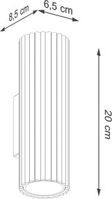 Szarobrązowy metalowy kinkiet ø 6,5 cm Gleam – Sollux
