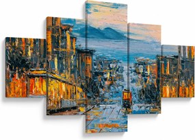 Obraz - Cable Car, San Francisco (125x70 cm)