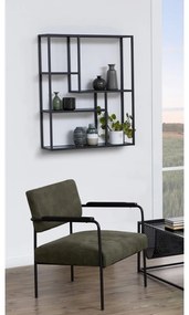 Czarny regał ścienny w dekorze jesionu 75x91 cm Seaford – Actona