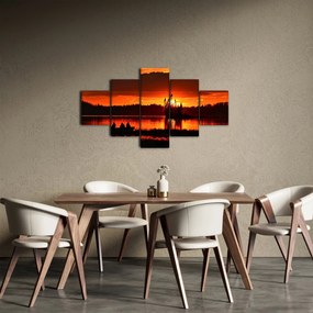 Obraz - Rybacy na jeziorze (125x70 cm)