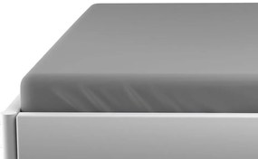 PrzytulneMieszkanie.pl Jersey prześcieradło do dziecięcego łóżeczka szare 70 x 140 cm