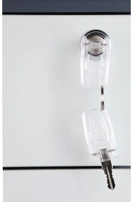 Kontener METAL, 3 metalowe szuflady, szary