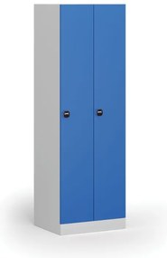Metalowa szafka ubraniowa S1, 2-drzwiowa, 1850 x 600 x 500 mm, zamek RFID, drzwi niebieskie