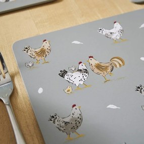 Korkowe maty stołowe zestaw 4 szt. 21x29 cm Hen House – Cooksmart ®