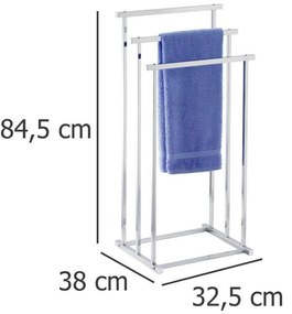 Stojak na ręczniki QUADRO, chromowany, WENKO