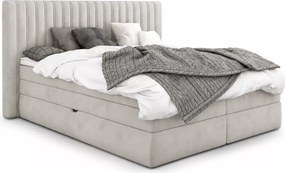 Łóżko kontynentalne Minoli 140x200 160x200 180x200 materac 7 stref 2 pojemniki na pościel tapicerowane
