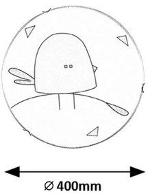 Rabalux 71278 Szklana lampa sufitowa dla dzieci Fowly, biała