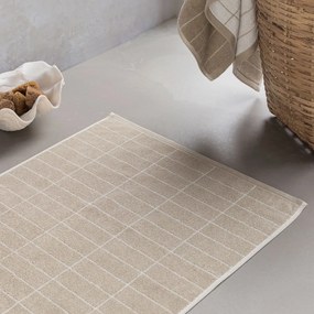 Beżowy dywanik łazienkowy 50x80 cm Tile Stone – Mette Ditmer Denmark
