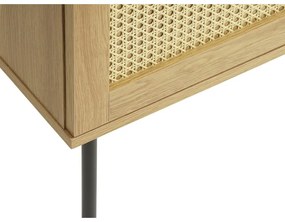 Niska komoda w dekorze dębu w naturalnym kolorze 140x80 cm Pensacola – Unique Furniture