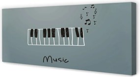 Obraz na płótnie Nuty Na Klawiszach Fortepianu