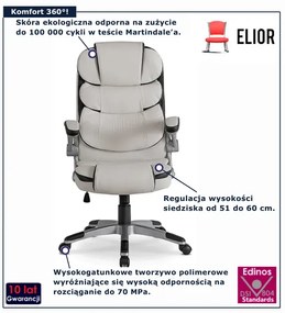 Biały fotel obrotowy do biura A7-F34