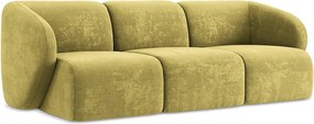 3-osobowa kanapa modułowa - z tkaniny szenilowej - limonkowy - LANI