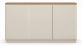 Beżowa komoda w dekorze dębu 152x84x40 cm Loreta – Marckeric