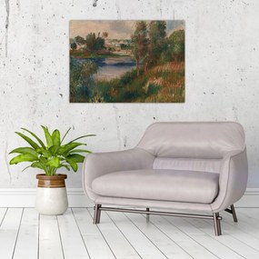 Obraz na szkle - Auguste Renoir, Landscape at Vetheuil, reprodukcje (70x50 cm)