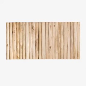 Zagłówek Do Łóżka 150 Cm Z Drewna Tekowego Narel Brąz Drewna & 150 Cm - Sklum
