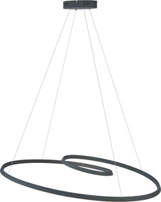 Skandynawska lampa wisząca czarna 110 cm z LED z 3-stopniową regulacją ściemniania - Circuit