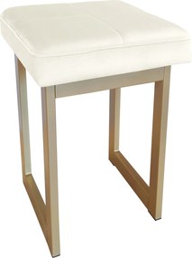 Taboret SOLID tkanina Welur stelaż metalowy STOŁEK LOFT : Kolor Stelaża - Złoty, Kolor tkaniny - VELVET - MG50, Typ tkaniny - Velvet, Wysokość - 60 cm