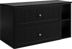 Zestaw mebli łazienkowych pod umywalkę, czarna, 100 (80 + 20) x 46 x 58 cm , 3 kolory uchwytów w zestawie