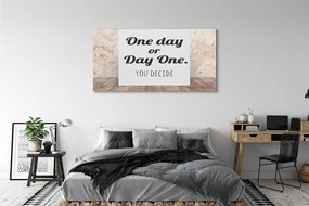 Fotoobraz na płótnie Minimalistyczny Napis na Białym Tle