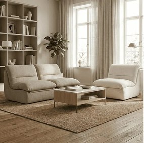 Coco Living Zestaw Nuvia Living 3-osobowy – piaskowy i biały