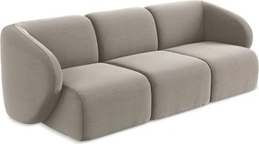 Jasnobrązowa aksamitna sofa 244 cm Lani – Makamii