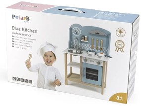 Viga polarb drewniana kuchnia z akcesoriami silver - blue
