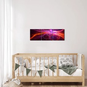 Obraz nowoczesnej abstrakcji (z zegarem) (90x30 cm)