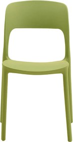Zestaw 4 krzeseł z polipropylenu w kolorze oliwkowej zieleni – SOUTH BEACH