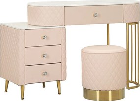 Konsola do Makijażu VKH22, Różowy, 120x40x75 cm, Kendra Home