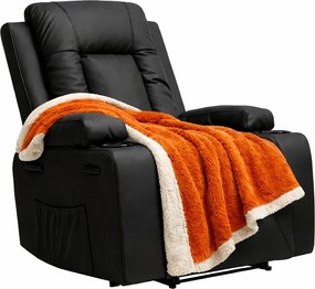 Czarny obrotowy fotel masujący S1-T85