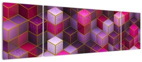 Obraz fioletowych kostek (170x50 cm)