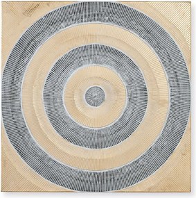 Tête de lit w kolorze złotym i brązowym z płyty MDF